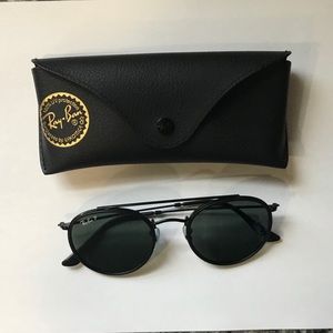 Ray Ban double bridge round polarized sunglasses